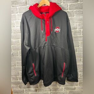 Ohio State Buckeyes Colosseum Mens 3XL Pullover Hoodie Jacket Black Red